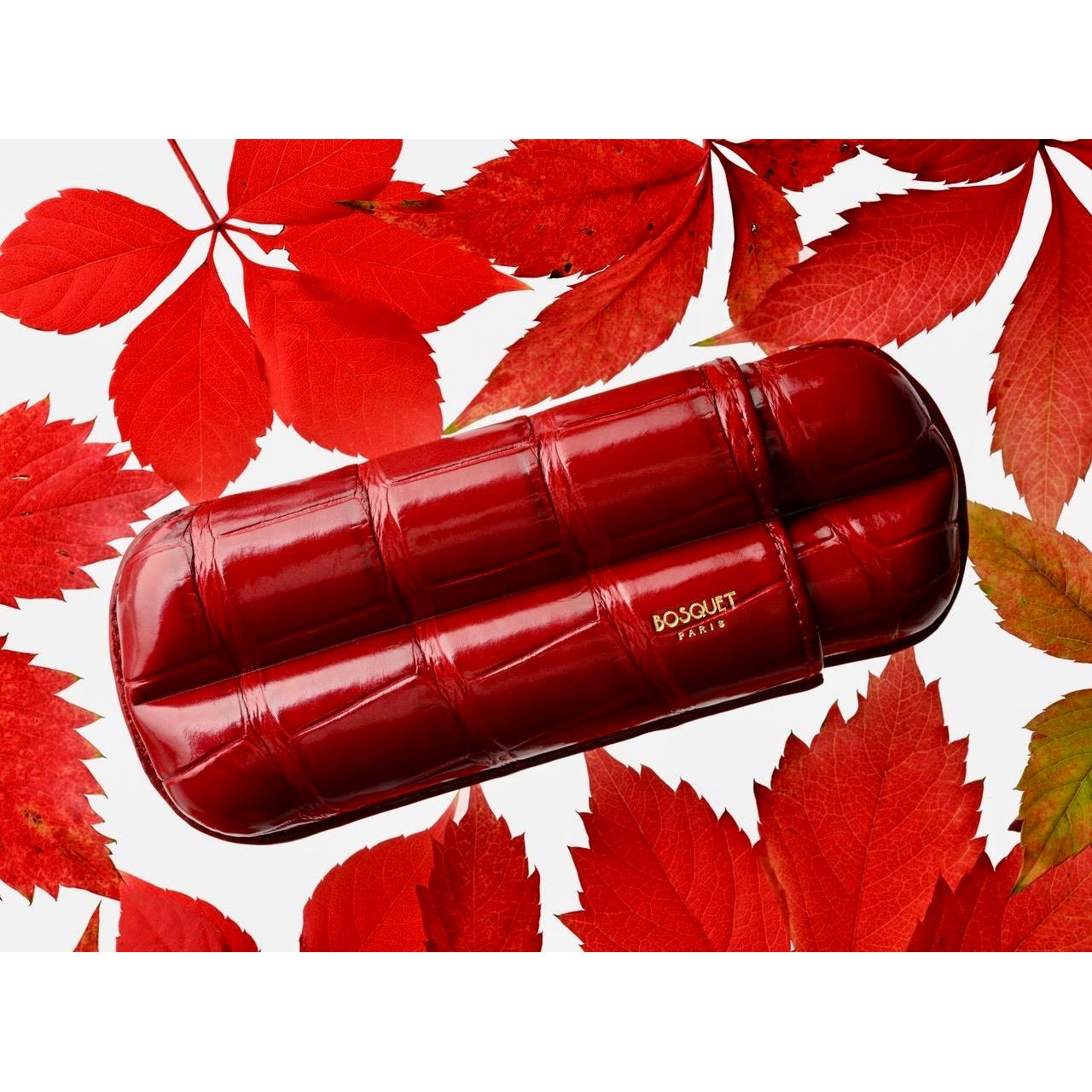 Genuine Crocodile Leather Case for 2 - Cherry Deep Red