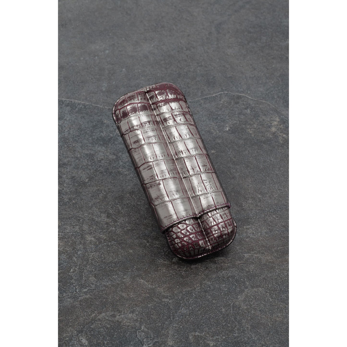 Genuine Crocodile Leather Case for 2 - Metallic Silver Wine