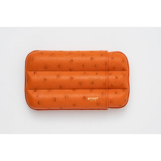 Ostrich Leather Case for 3 - Orange