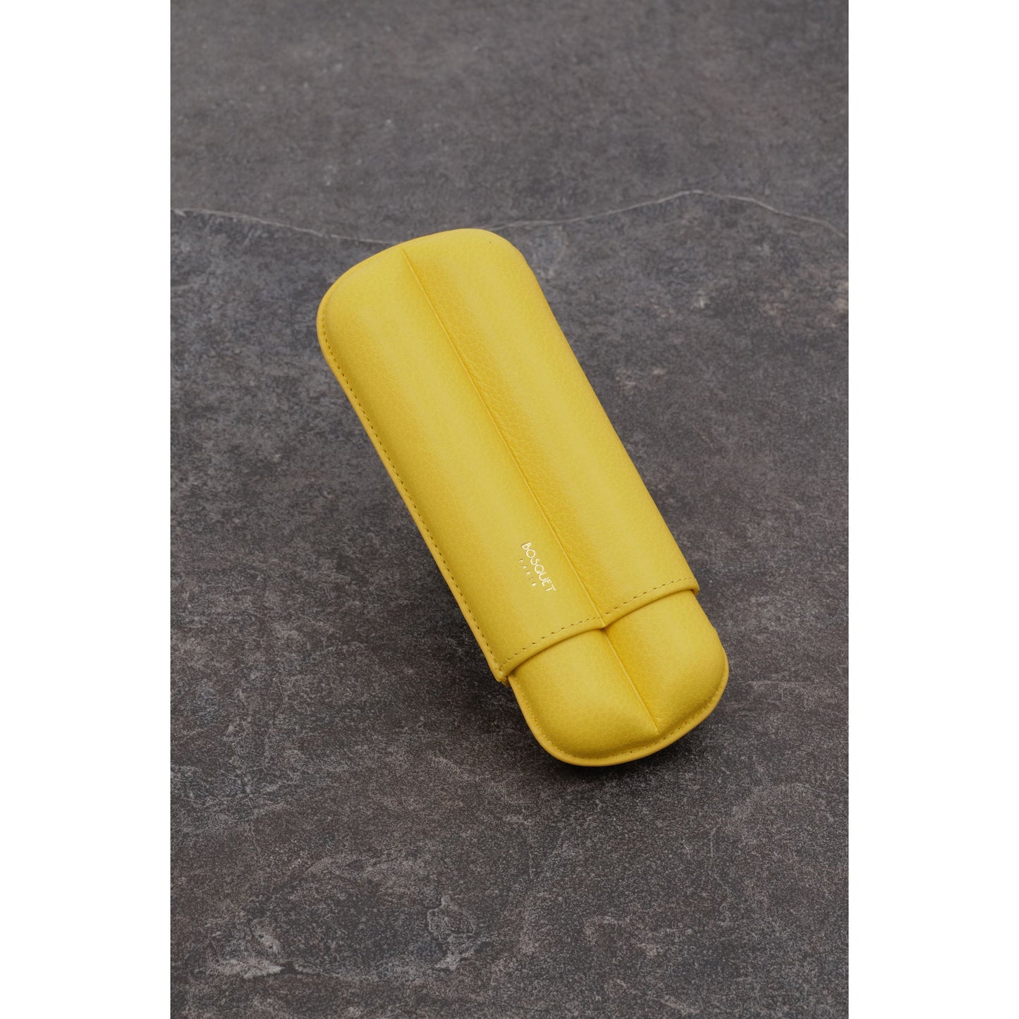 Grained Calf Leather Case For 2 - Lemon