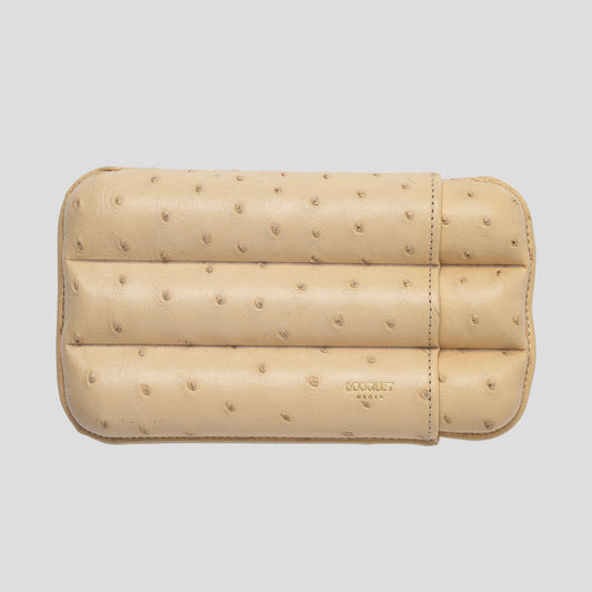 Genuine Ostrich Leather Case for 3 - Ivory