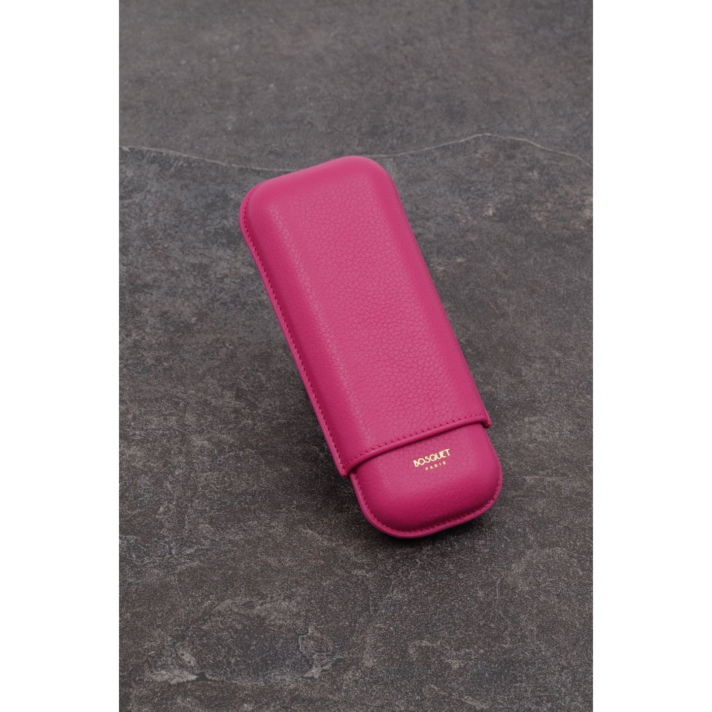 Grained Calf Leather Case For 2 - Pink