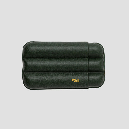 Grained Calf Leather Case For 3 - Forest Green
