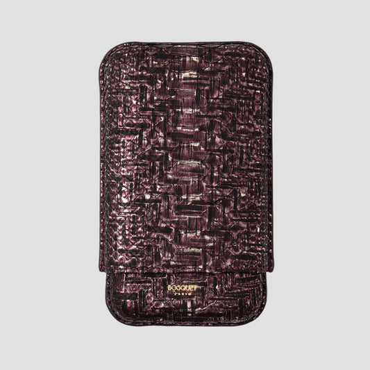 Python Leather Case for 3 - Rosee