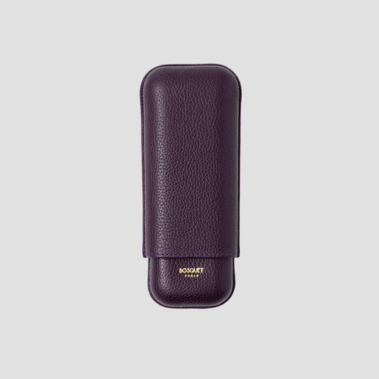 Grained Calf Leather Case For 2 - Purple