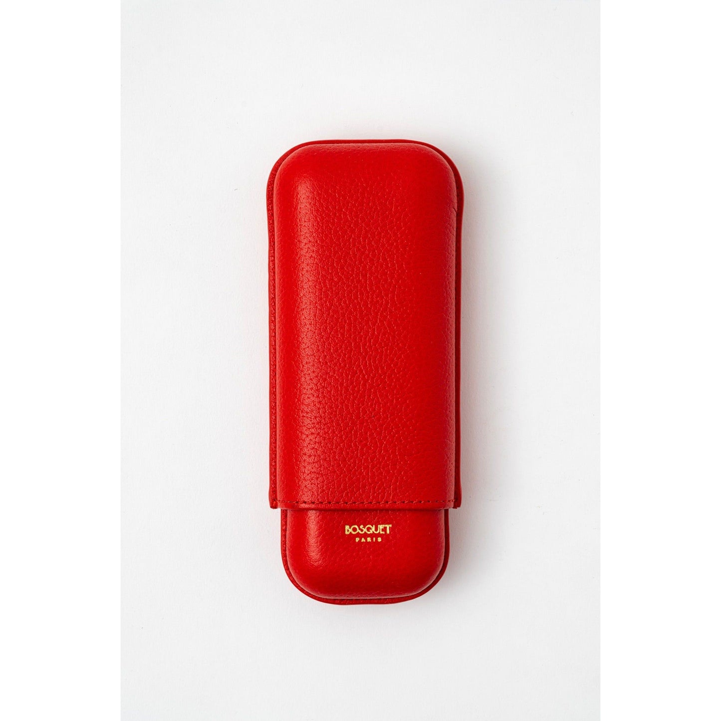 Grained Calf Leather Case For 2 - Red