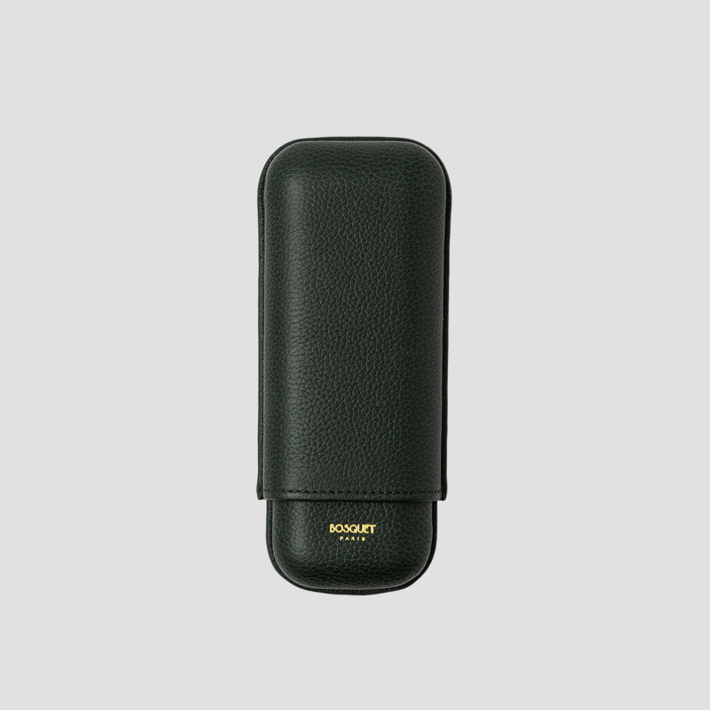 Grained Calf Leather Case For 2 - Green Forest