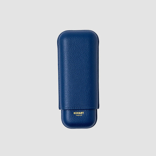 Grained Calf Leather Case For 2 -  Blue Lapis
