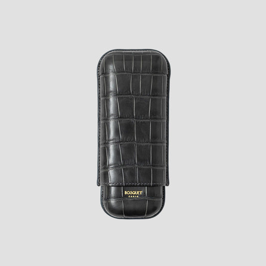 Genuine Crocodile Leather Case for 2 - Black