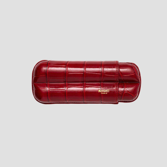 Genuine Crocodile Leather Case for 2 - Cherry Deep Red