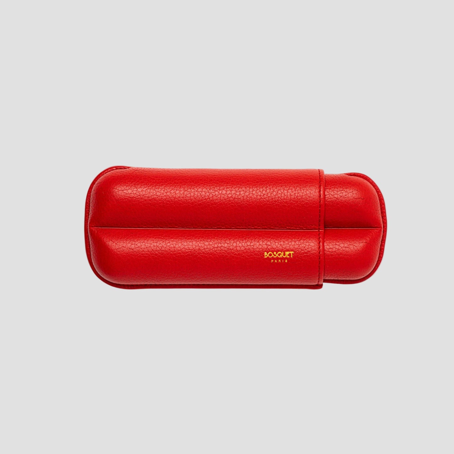 Grained Calf Leather Case For 2 - Red