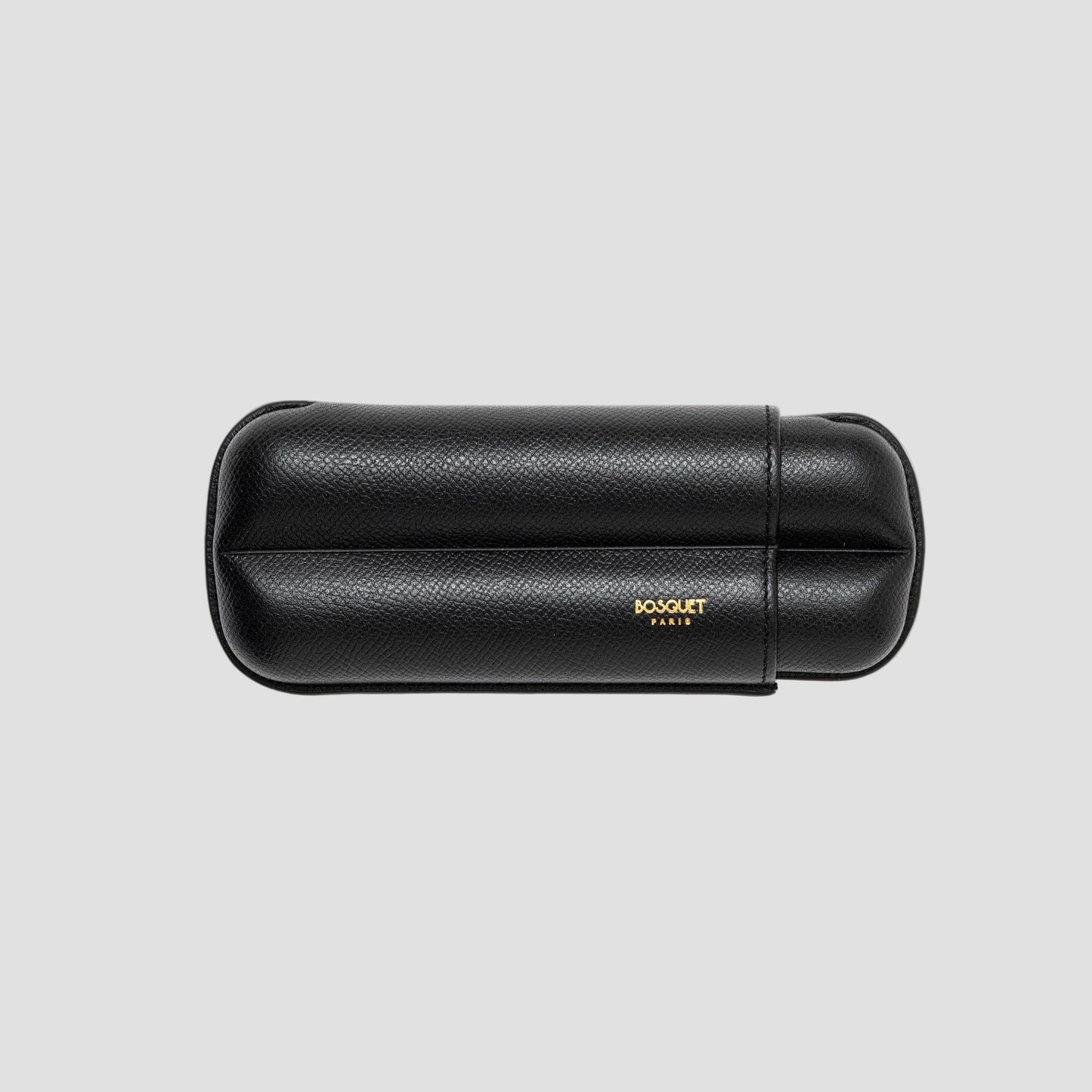 Grained Calf Leather Case For 2 - Black