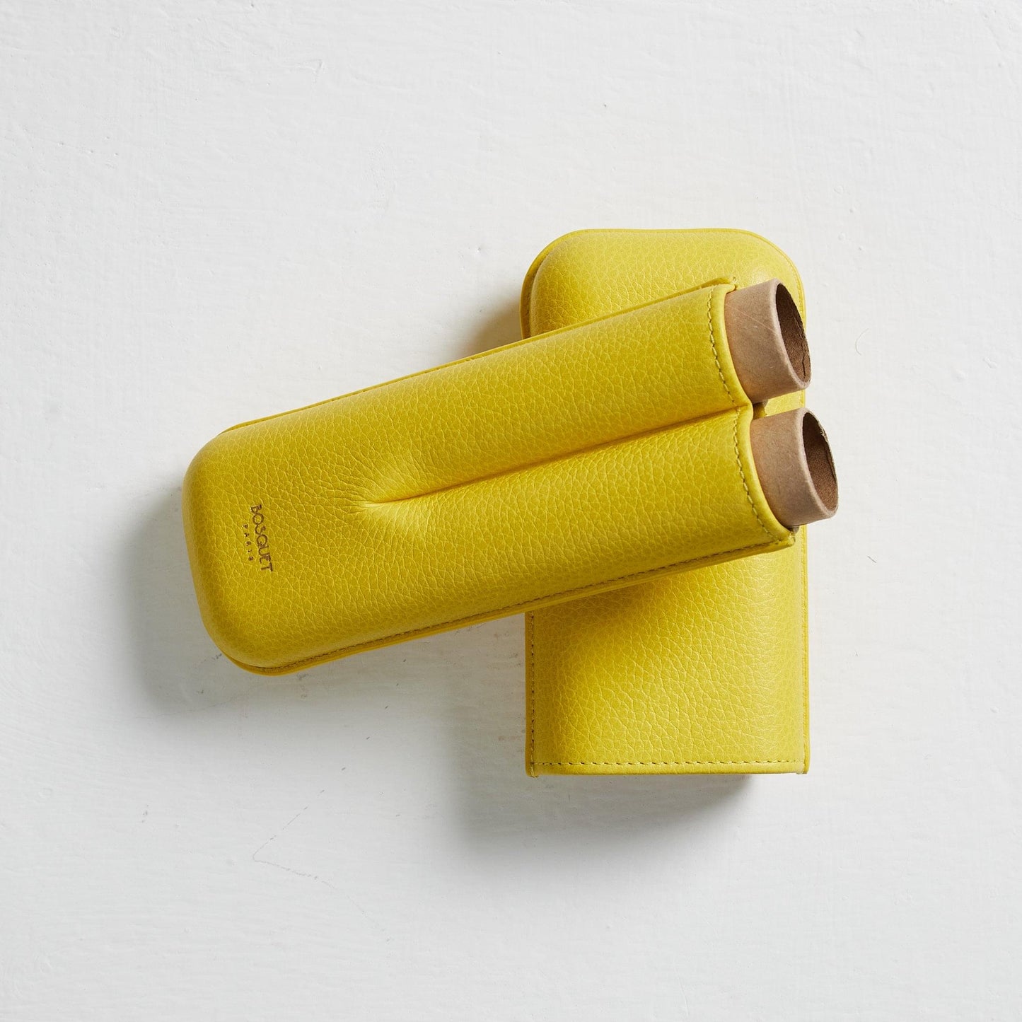 Grained Calf Leather Case For 2 - Citron