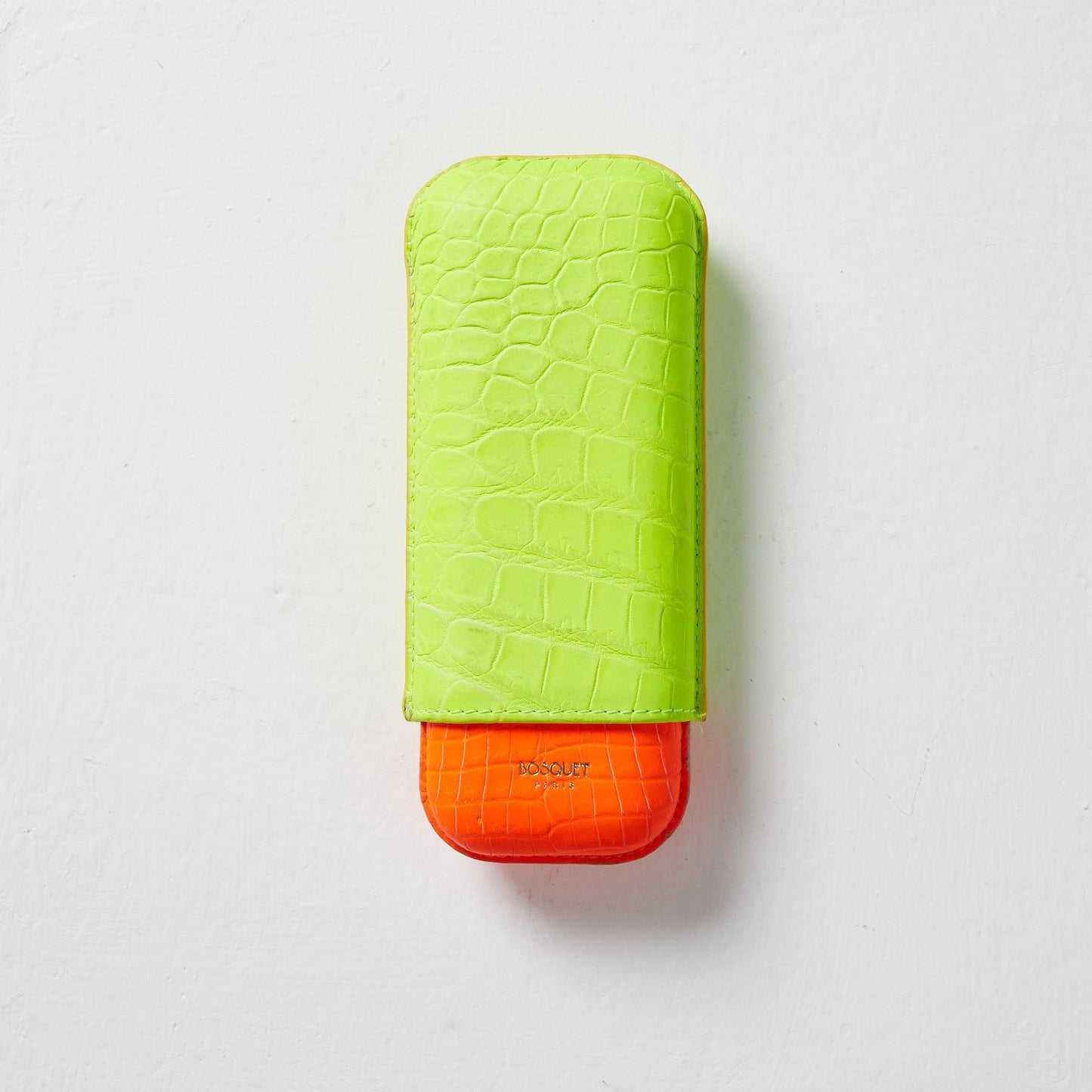 Genuine Crocodile Leather Case for 2 - Neo Fluo Green & Orange