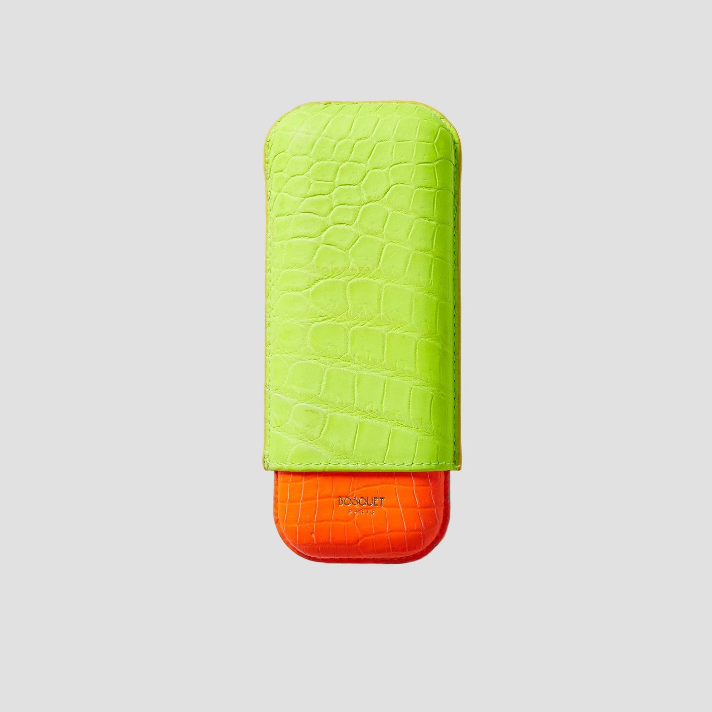 Genuine Crocodile Leather Case for 2 - Neo Fluo Green & Orange