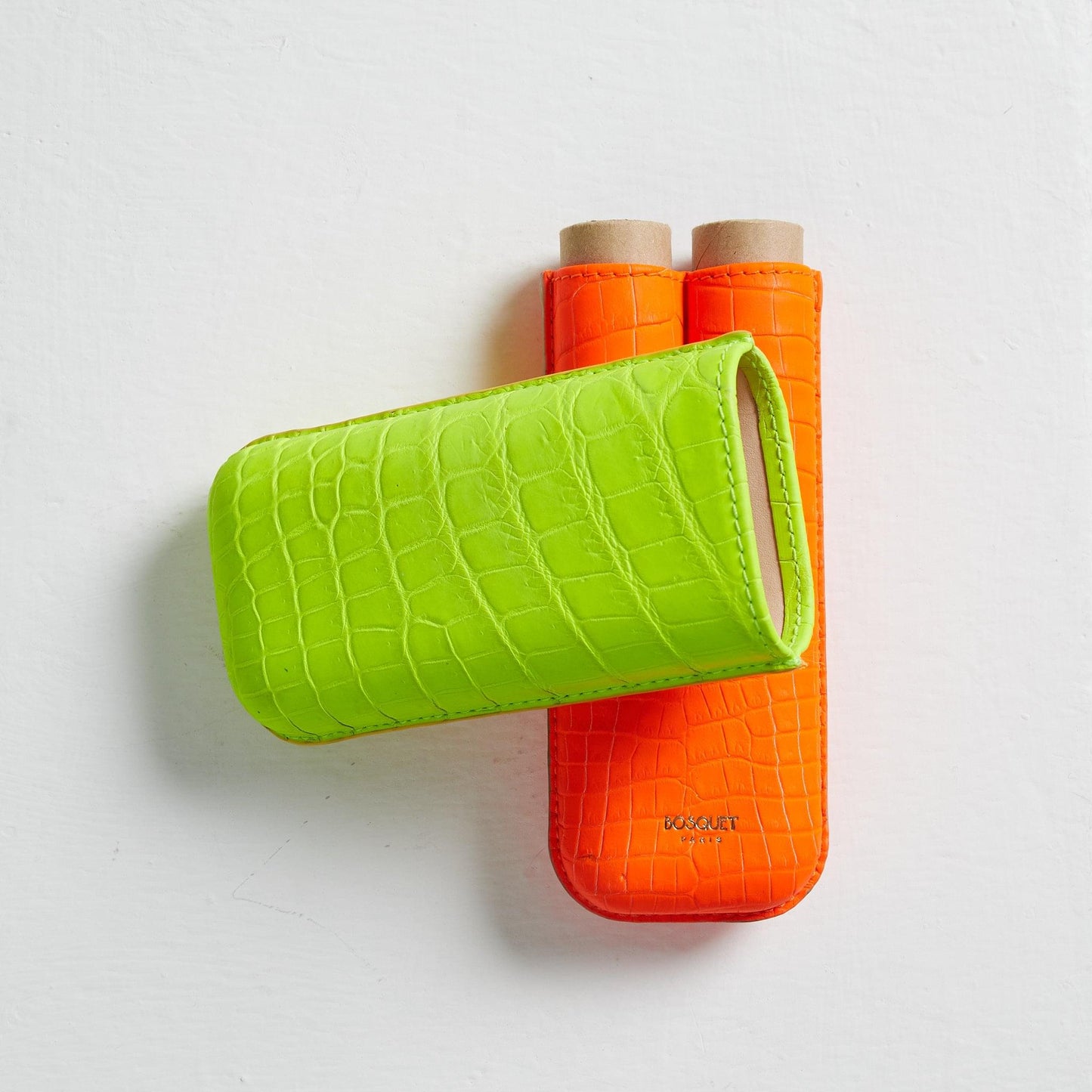 Genuine Crocodile Leather Case for 2 - Neo Fluo Green & Orange