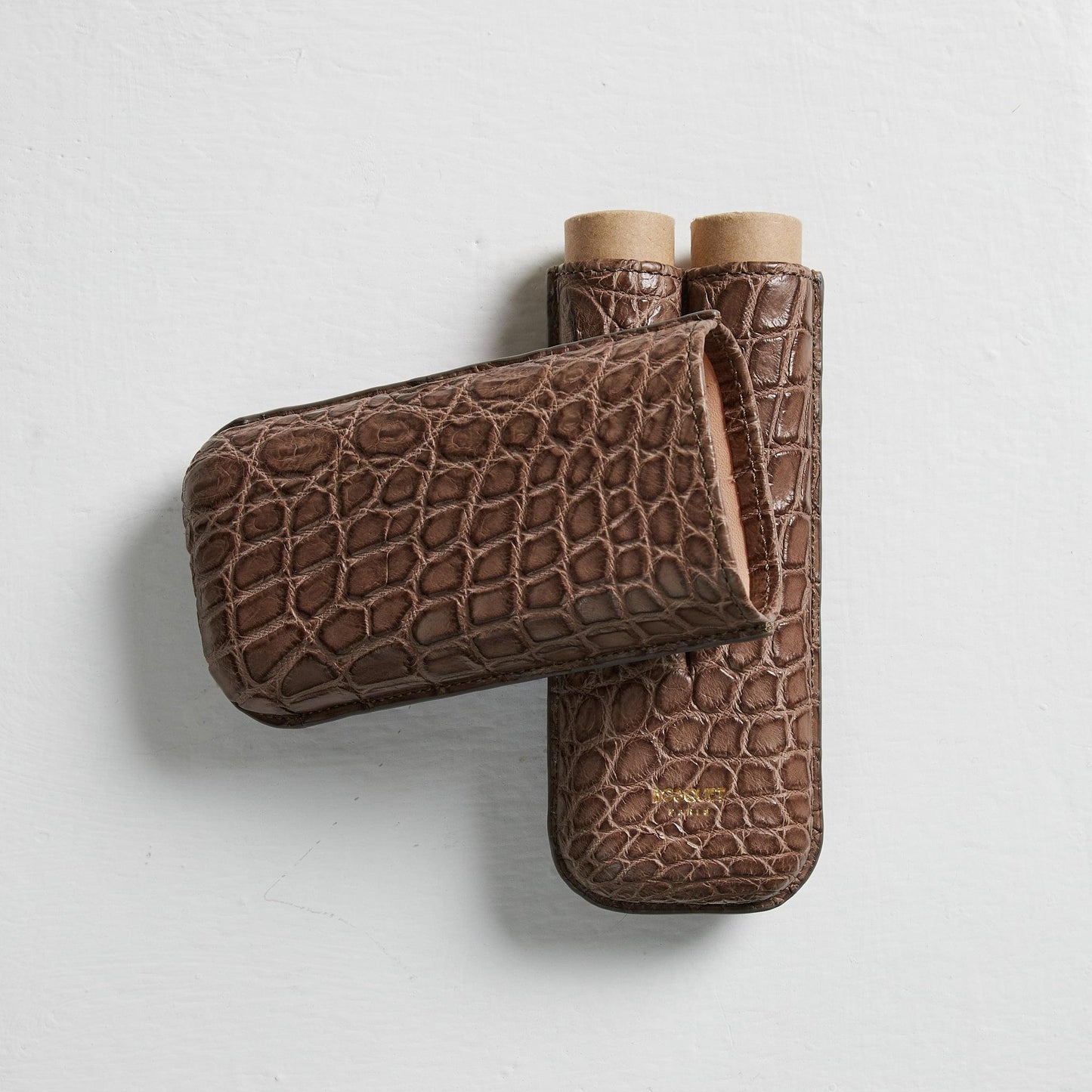 Genuine Crocodile Leather Case for 2 - Light Brown