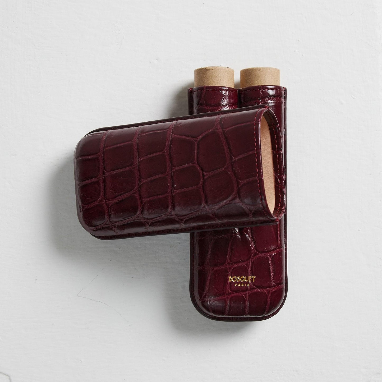 Genuine Crocodile Leather Case for 2 - Burgundy Red