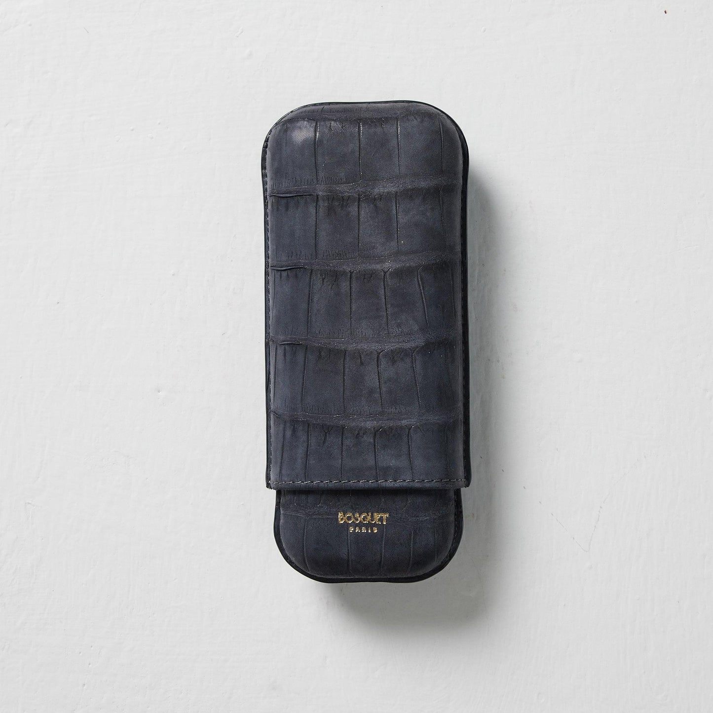Genuine Crocodile Leather Case for 2 - velvet Dark Grey