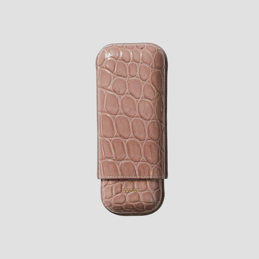 Genuine Crocodile Leather Case for 2 - Espresso Light Brown