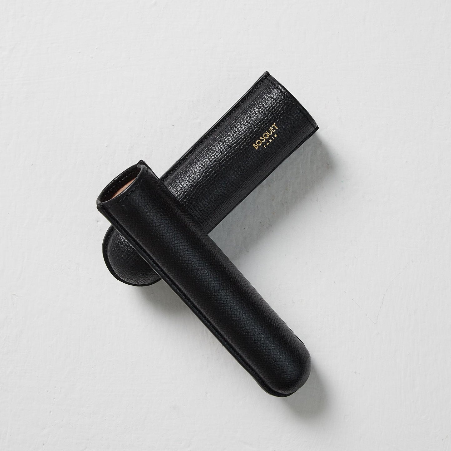 Grained Calf Leather case for 1 - Black