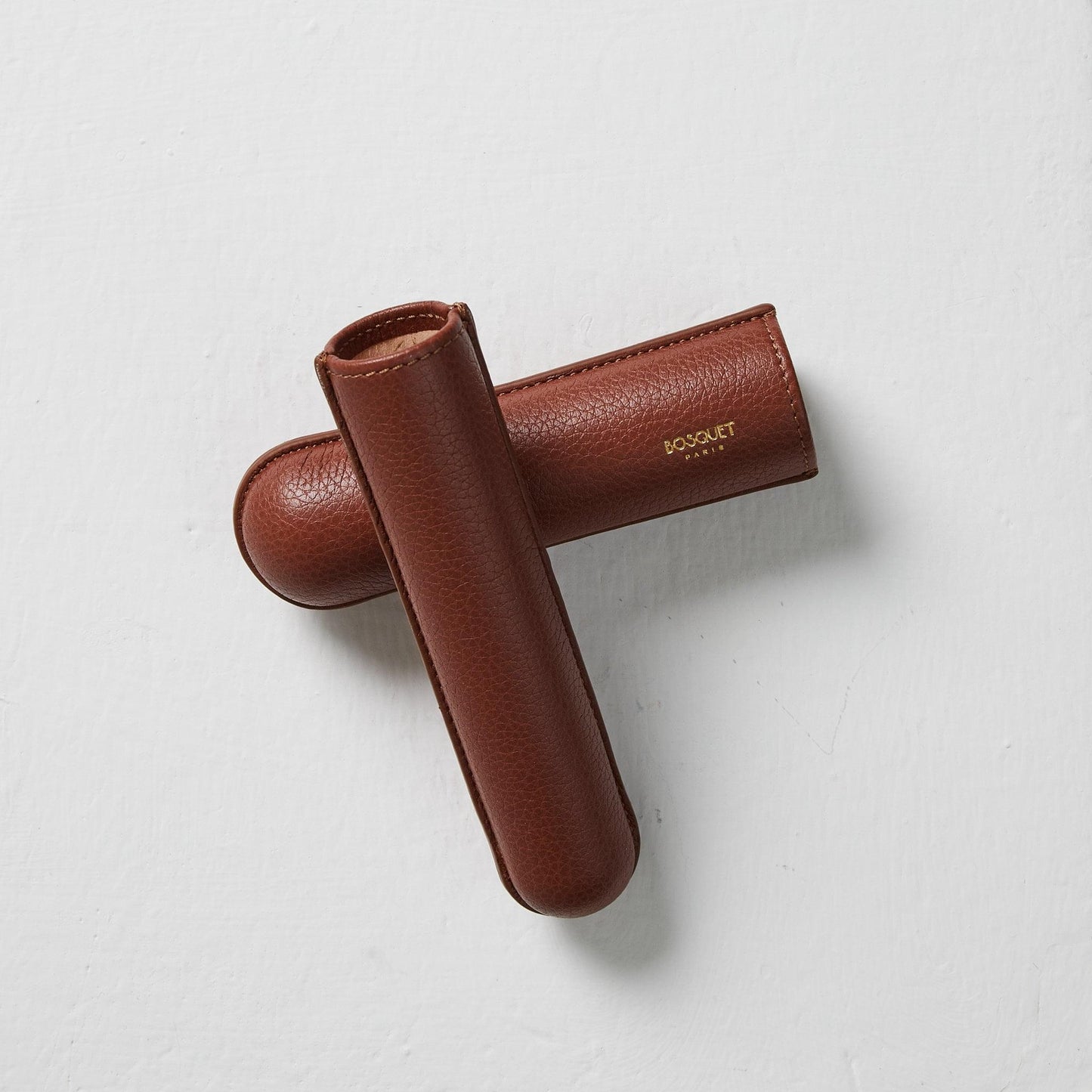 Grained Calf Leather case for 1 - Light Brown
