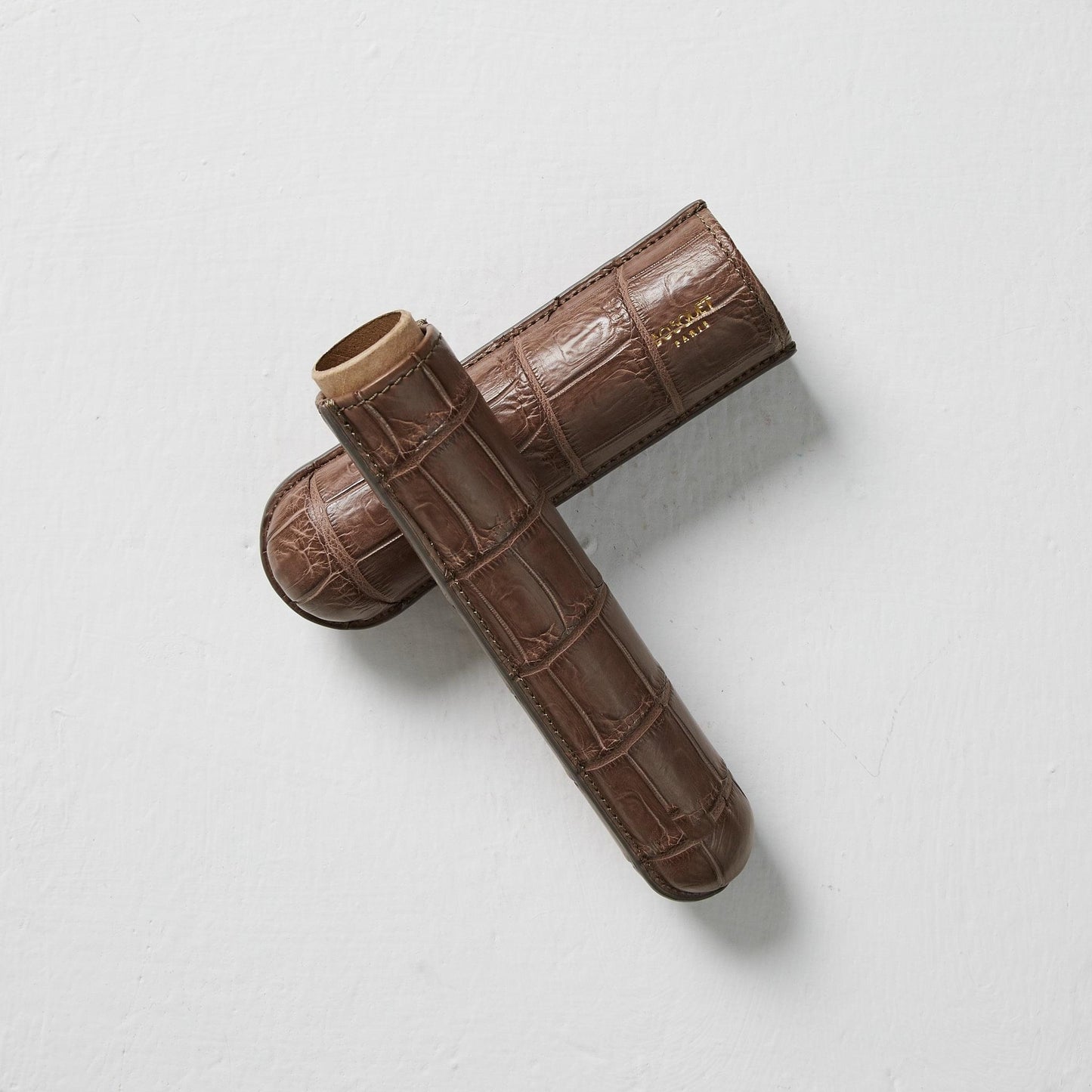 Exotic Leather Case for 1 - Light Brown