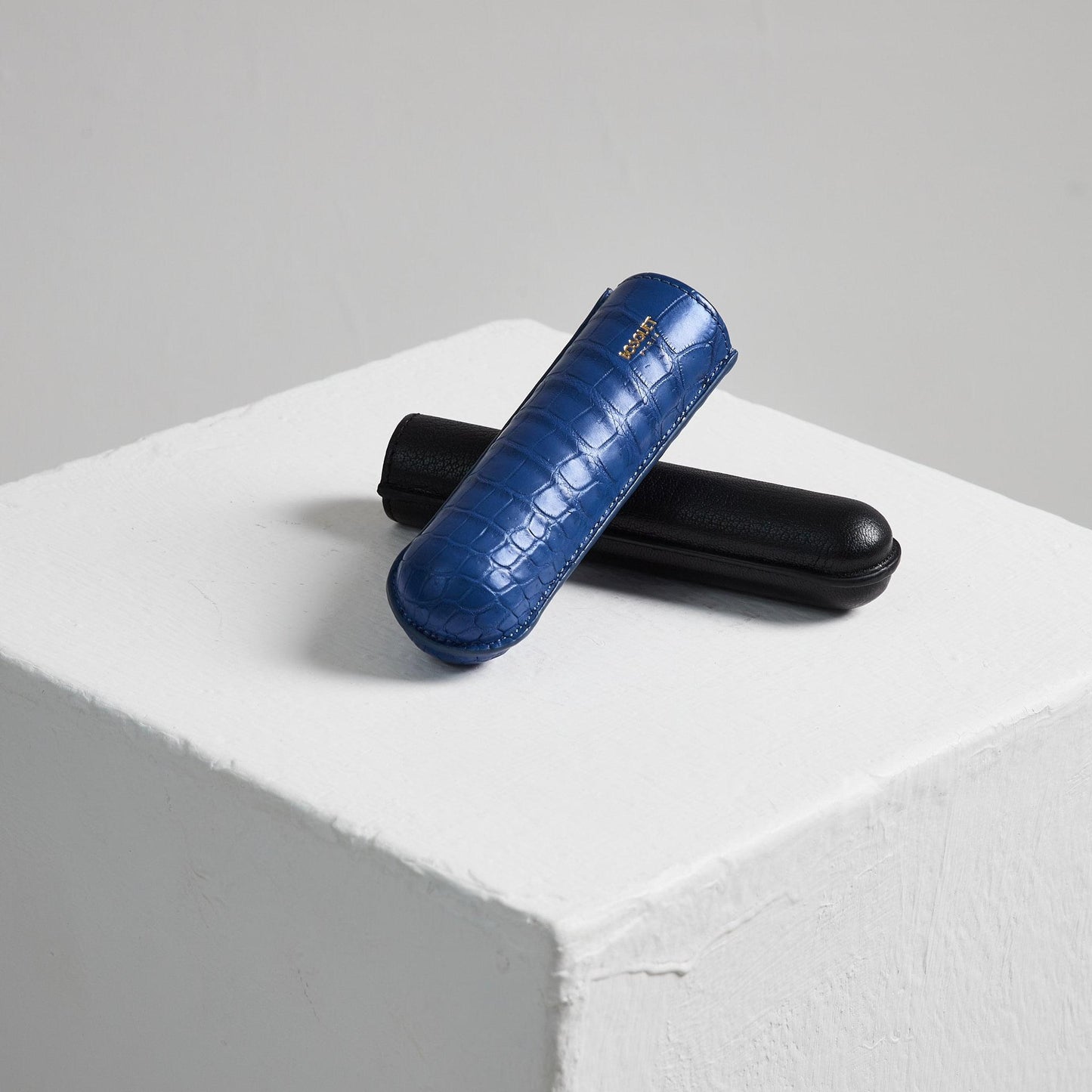 Exotic Leather Case for 1 - Black & Blue