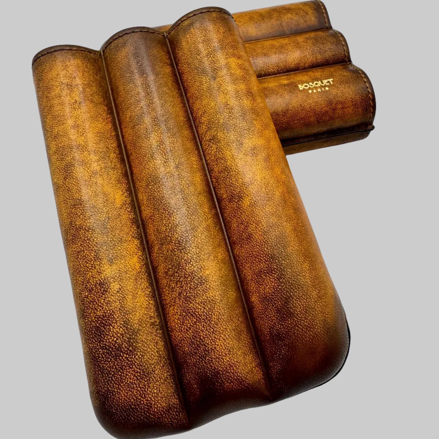 Smooth Calf Leather Case for 3 - Patina Finish Savane Beige 27mm