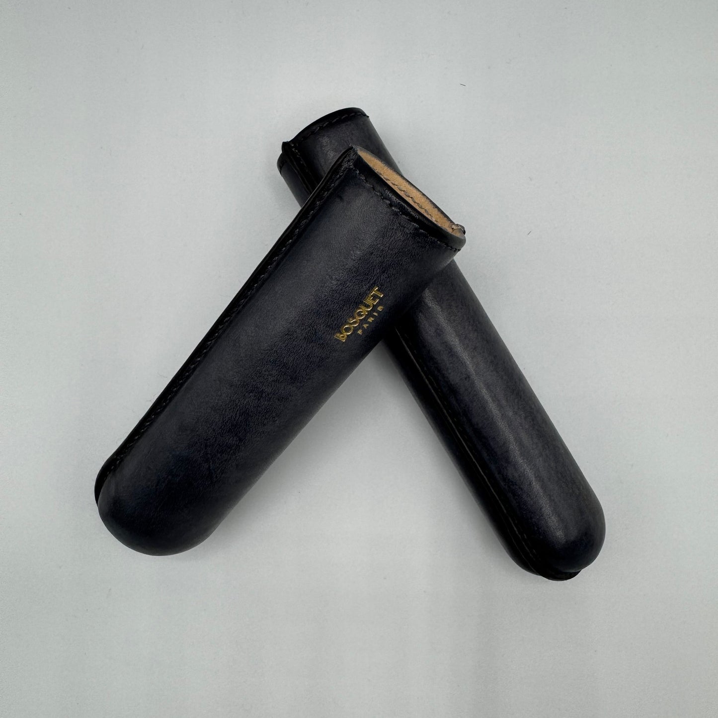 Grained Calf Leather Case for 1 in Grey Patina