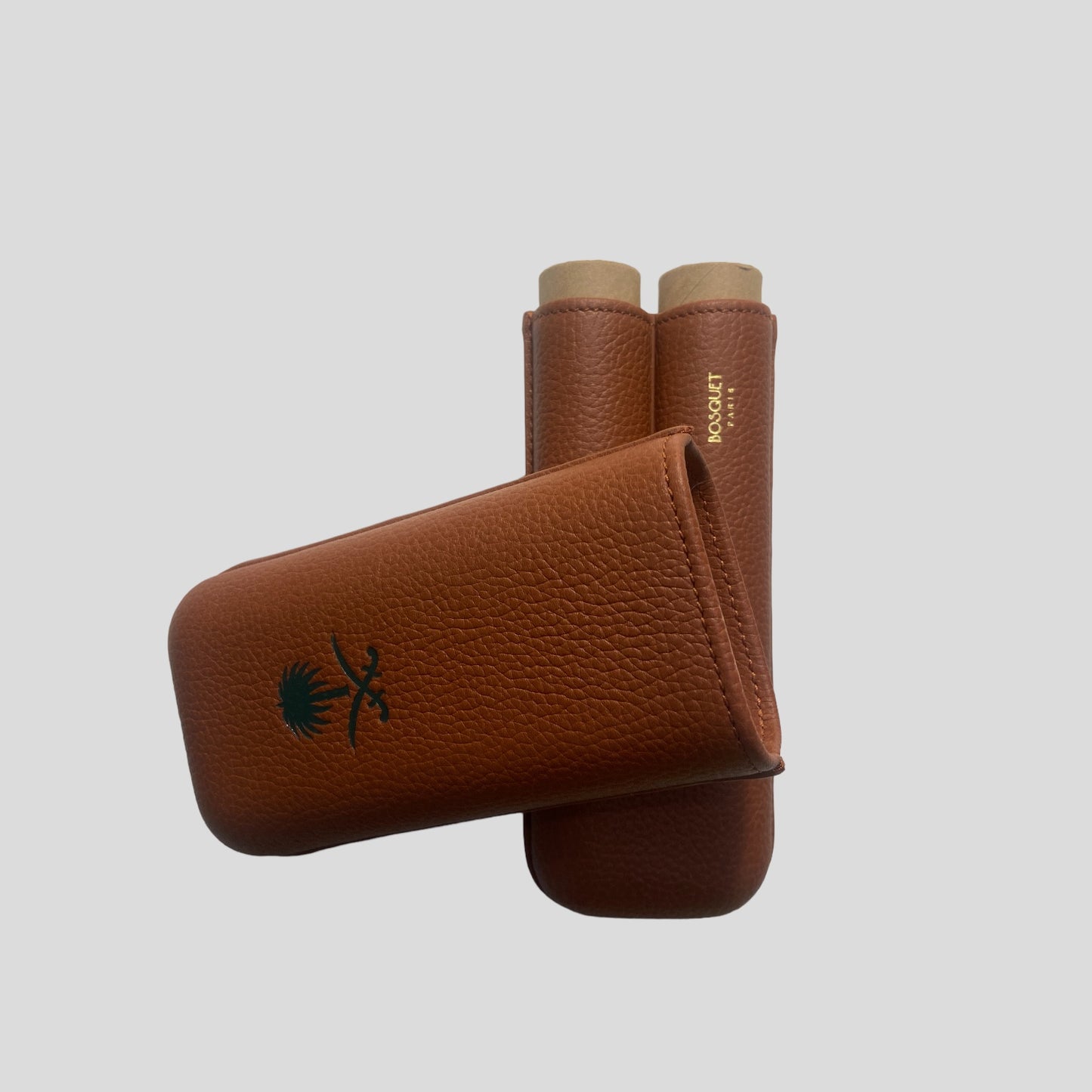 Leather Case for 2 - KSA - Beige