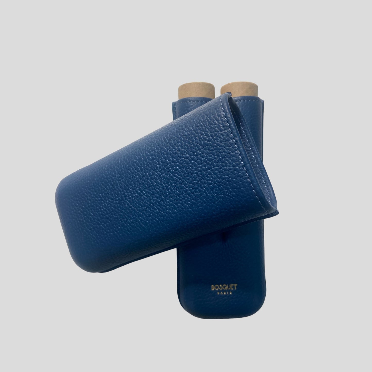 Grained Calf Leather Case For 2 - Blue Lavande