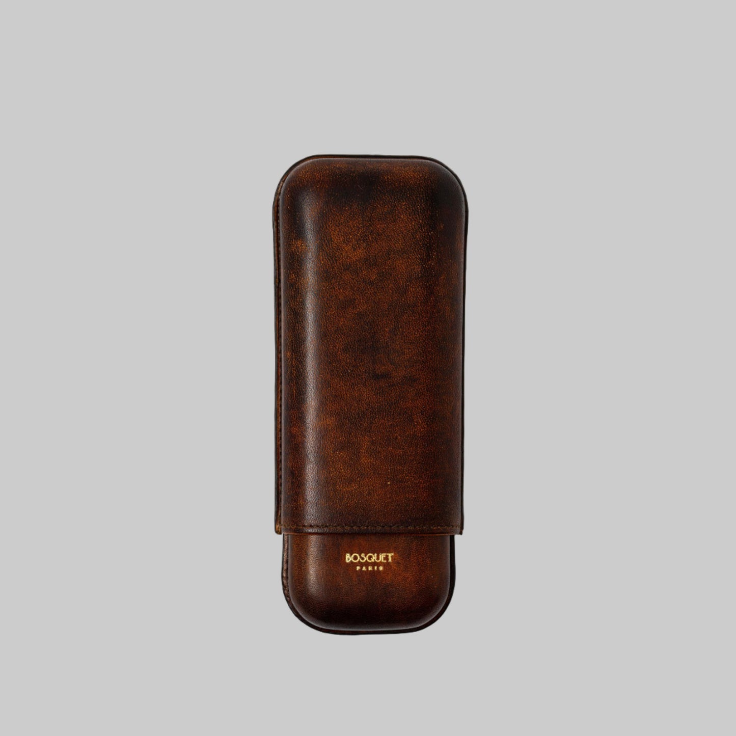 Smooth Leather Case for 2 - Patina Finish Dark Brown