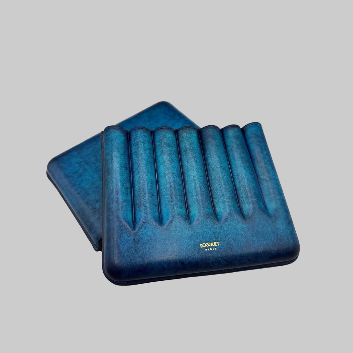 Smooth Calf Leather Case for 7 - Patina Finish Blue