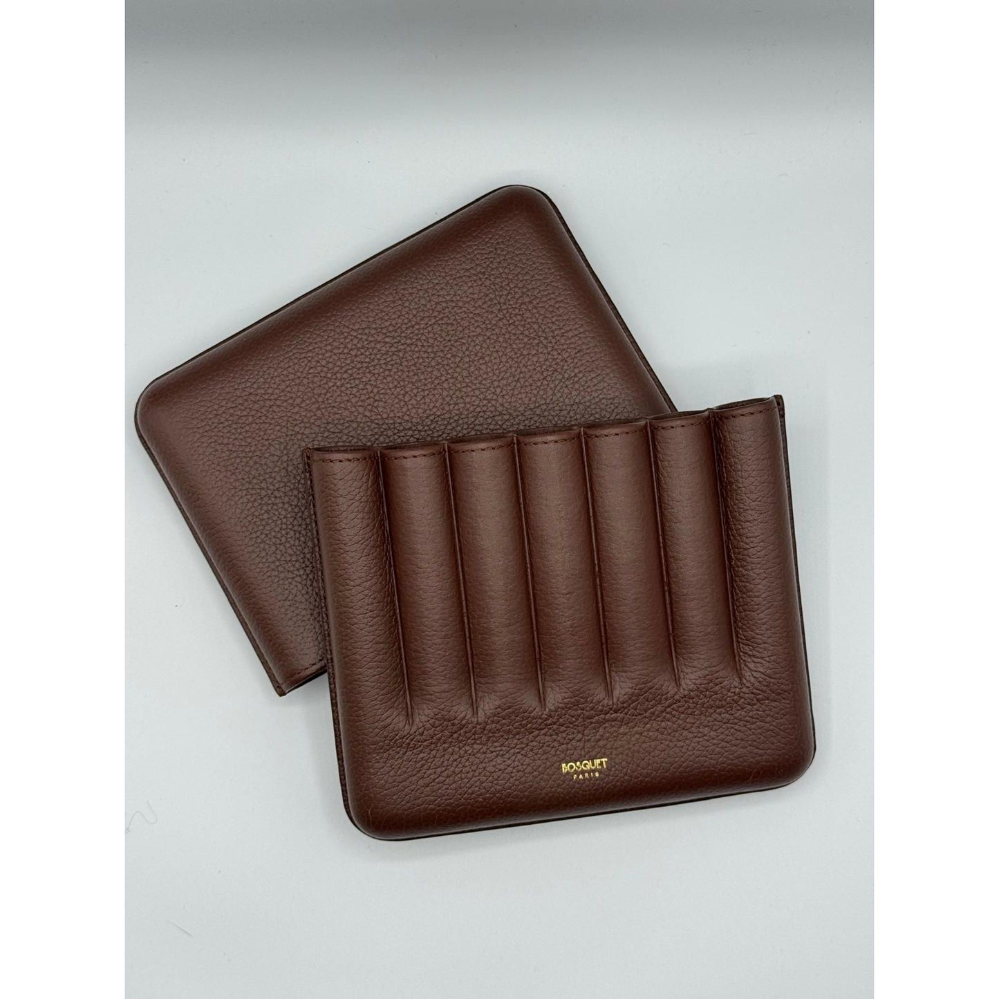 Grained Calf Leather Case for 7 - Brown