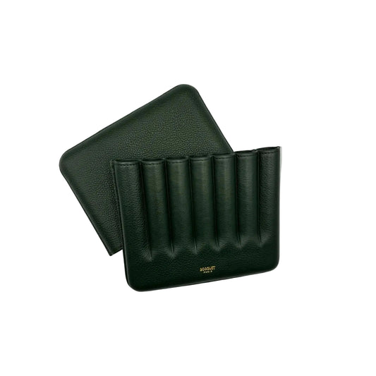 Grained Calf Leather Case for 7 - Green