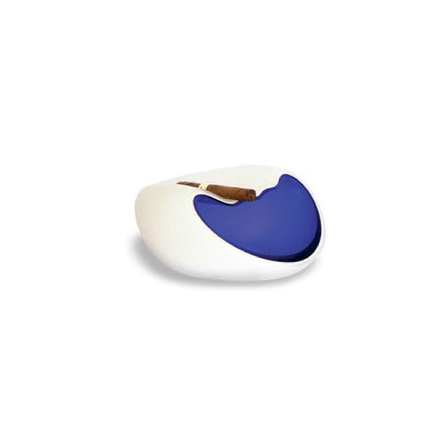 salamander ashtray, Handmade crystal ashtray - blue, handcrafted in Czech Republic, Czevitrum ashtray, cigar ashtray