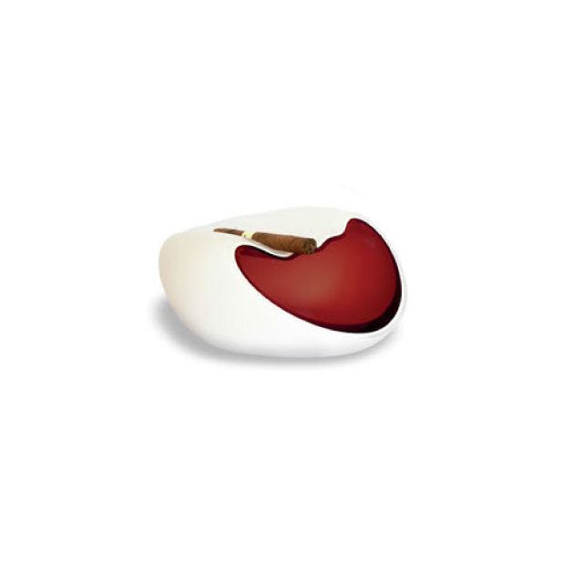 salamander ashtray, Handmade crystal ashtray - red, handcrafted in Czech Republic, Czevitrum ashtray, cigar ashtray