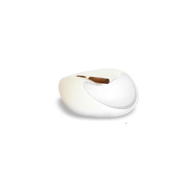 salamander ashtray, Handmade crystal ashtray - white, handcrafted in Czech Republic, Czevitrum ashtray, cigar ashtray