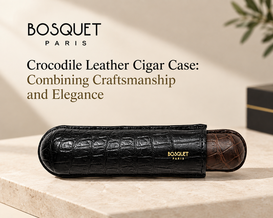 Crocodile Leather Cigar Case: Combining Craftsmanship and Elegance