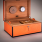 Desktop Humidor 75 cigars wood and Ostrich - STRUTHIO Collection