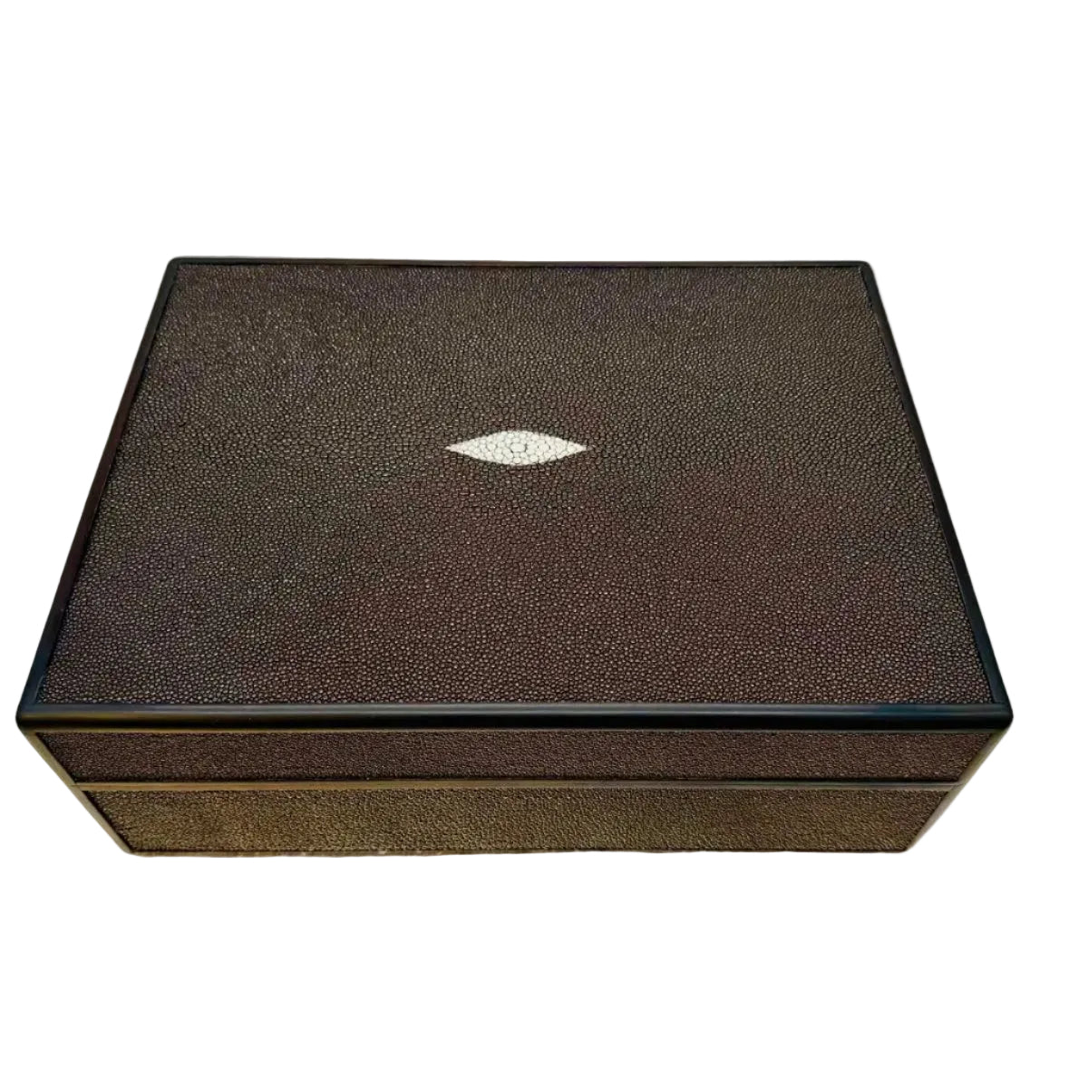 Desktop Humidor 120 cigars wood and Shagreen - STRUTHIO Collection