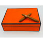 Desktop Humidor 75 cigars wood and Ostrich - STRUTHIO Collection