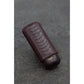 Ostrich Leg Leather Rectangular Cigar Case - Wine Burgundy
