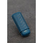 Ostrich Leg Leather Rectangular Cigar Case - Petrol Blue