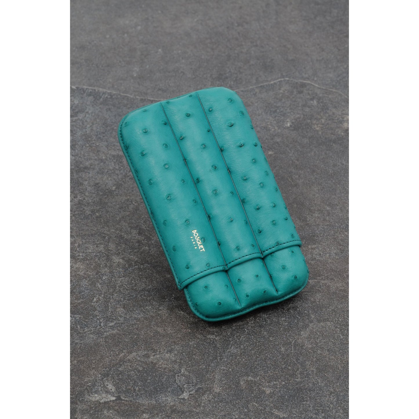 Ostrich Leather Case for 3 - Green Cyan
