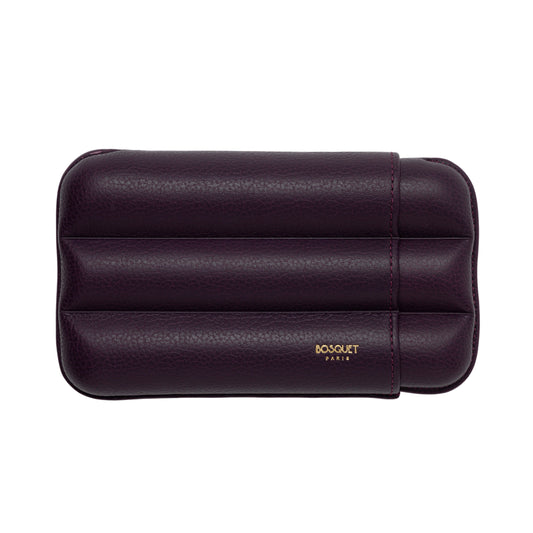 Grained Calf Leather Case For 3 - Purple