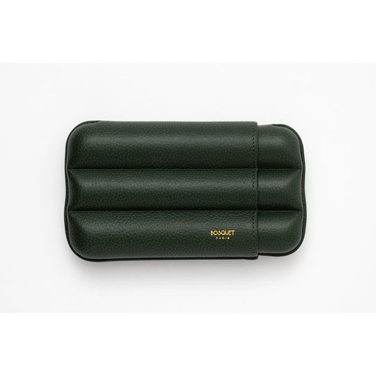 Grained Calf Leather Case For 3 - Forest Green