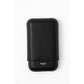 Grained Calf Leather Case For 3 - Black