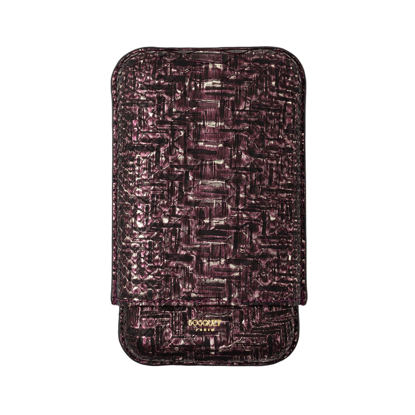 Python Leather Case for 3 - Rosee
